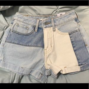 Pacsun Multicolored Demin Mom Shorts